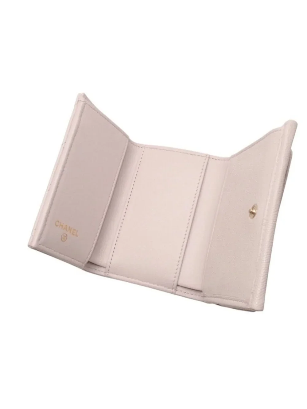 Chanel Classic Small Flap Wallet Base CC Logo Caviar Leather Pink